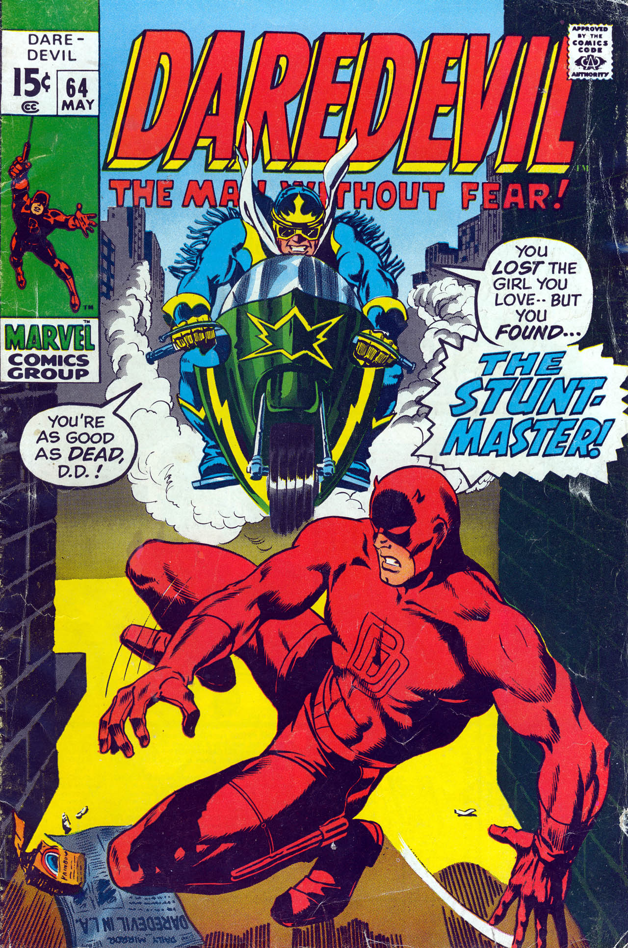 Марвел 1970. Daredevil Comics. Stuntmaster Marvel.